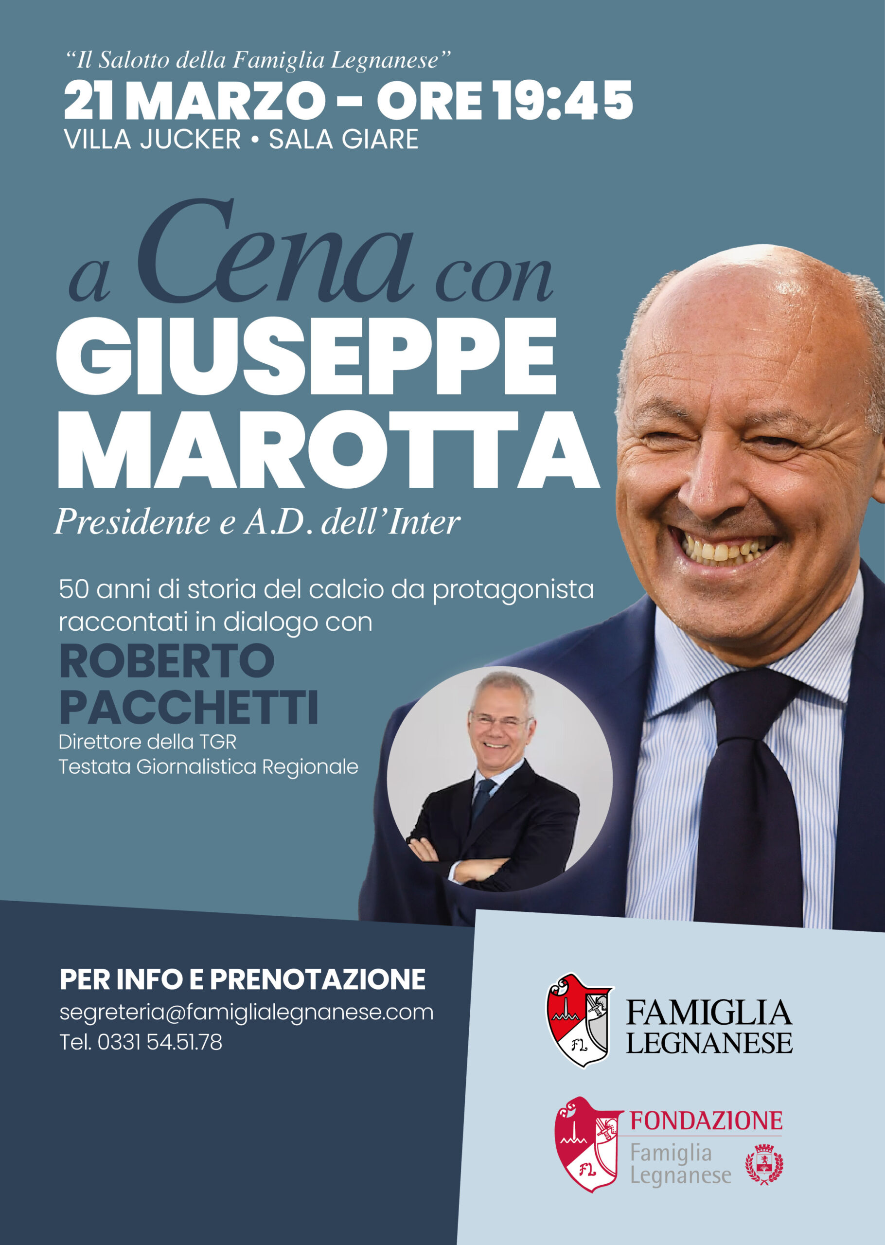 A cena con Giuseppe Marotta in Famiglia Legnanese - LegnanoNews